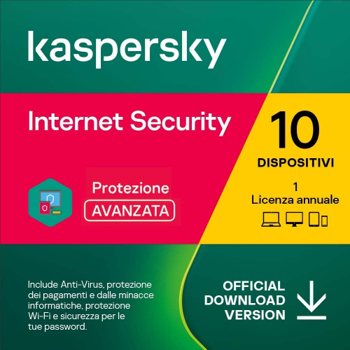 Kaspersky Internet Security 2022 Key (1 Year / 10 Device)